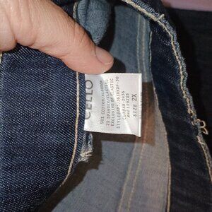 Ms. Cello Jeans High Rise Frayed Distressed Flare Jeans Size a2XL